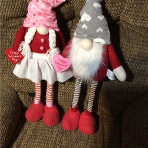 Source Unknown Valentine's Day Gnome Decor - Pink, Gray, Red
